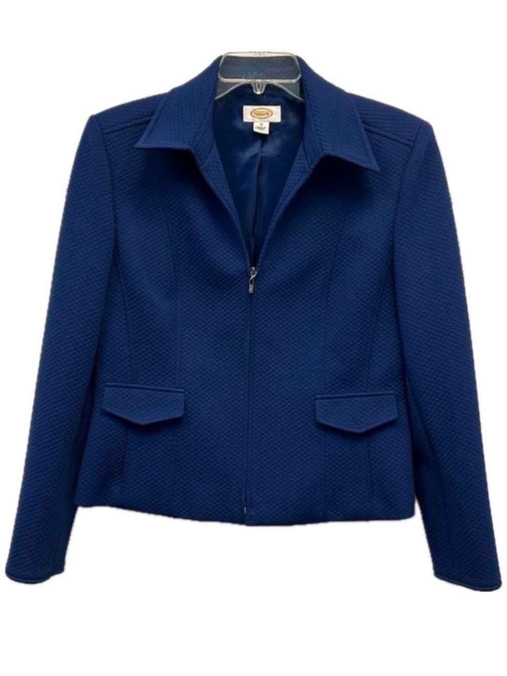 Talbots Lined Zip-Up Tailored Collared Heavy Blazer Jacket